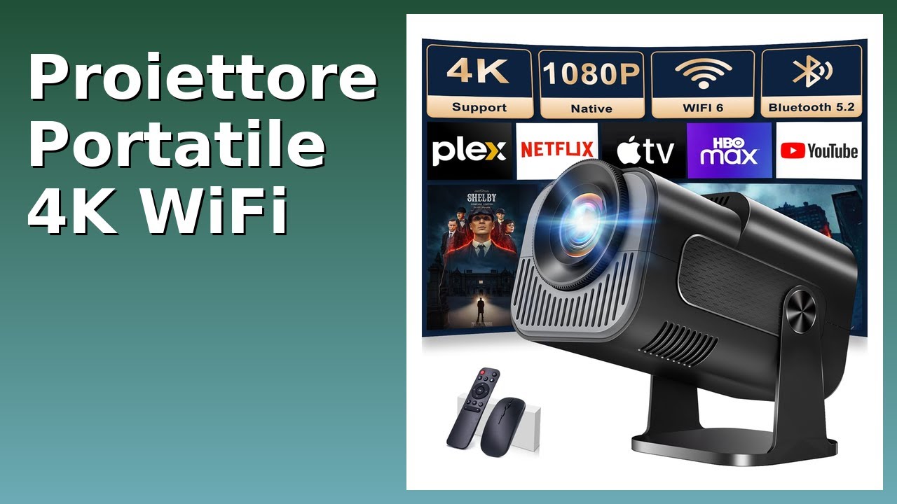 RECENSIONE (2025) : Proiettore Portatile 4K WiFi. DETTAGLI ESSENZIALI