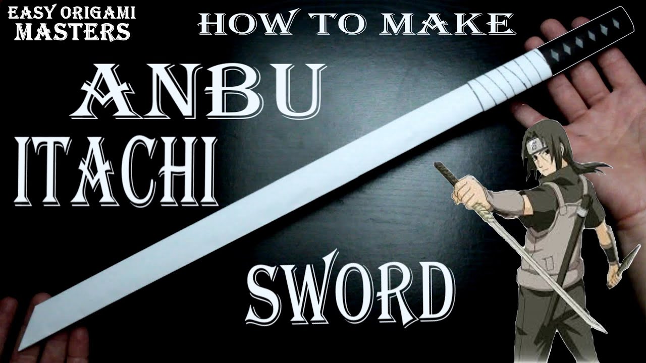 How to make an Anbu Itachi sword out of paper. (Easy Origami Masters