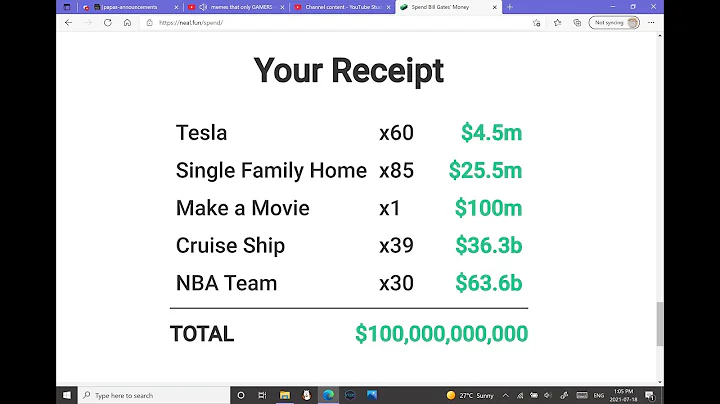 spending all of bill gates' money on neal.fun