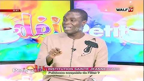 Actualité par Moustapha Diop (Institue Jeanne d'arc - faiblesse coupable de l'état)