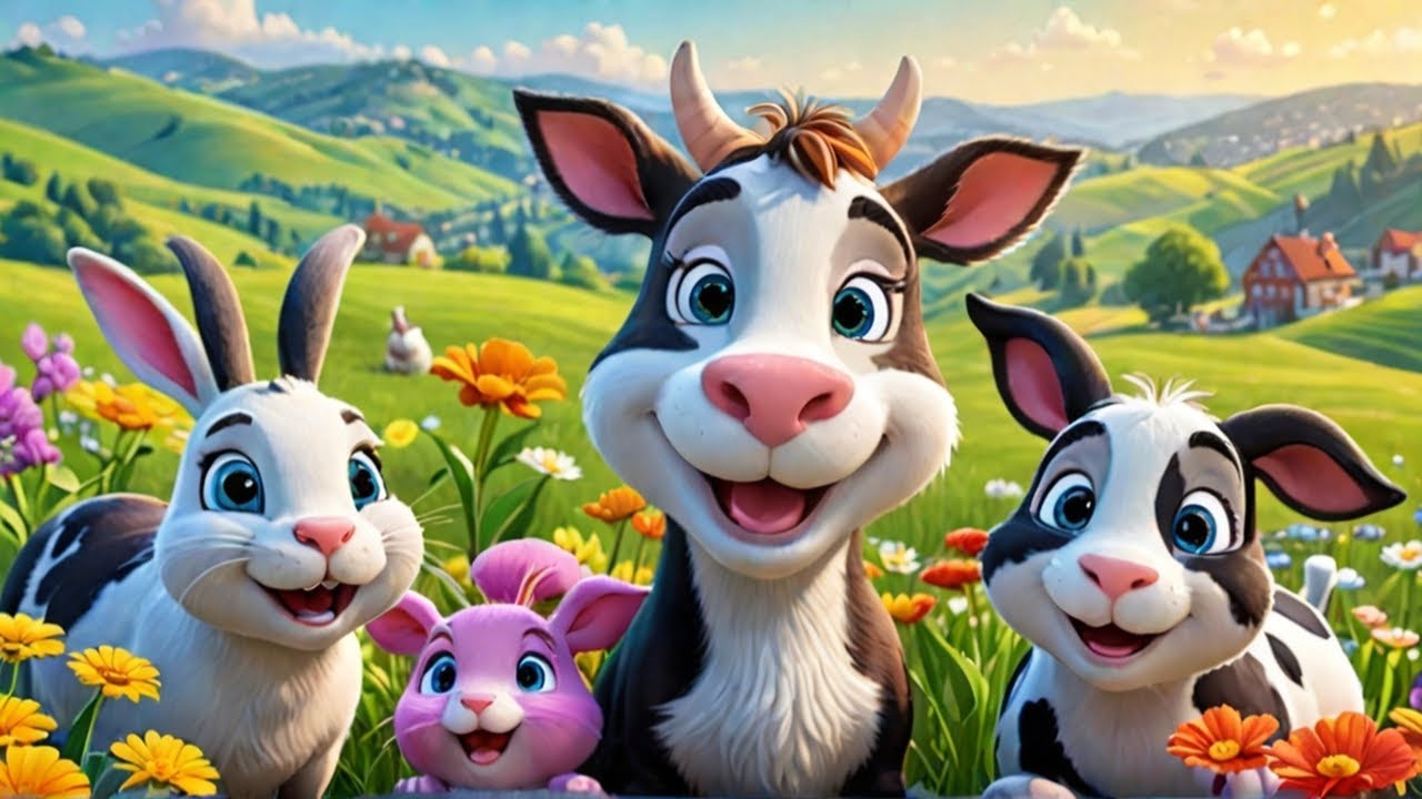 Dog Cat Rabbit Cow ๐ฑ๐ฐ๐ฎ Fun Animal Cartoon for Kids Cat, Rabbit & Cow Adventure Cute ...