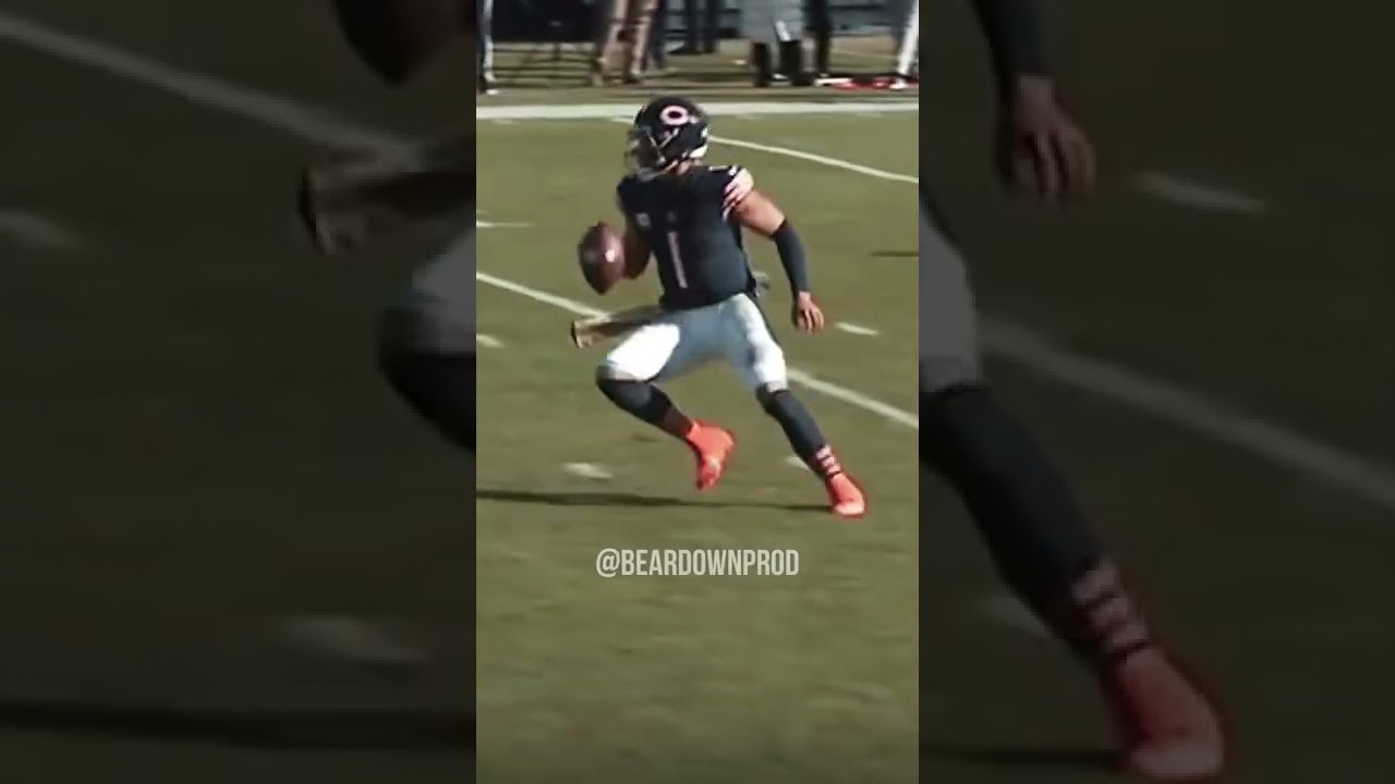 Justin Fields TRUCKS Defender! #shorts #nfl #chicagobears