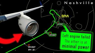 [REAL ATC] Brickyard E170 BOTH ENGINES FAILED enroute | Diverts to Nashville!