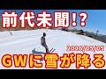 【新雪5cm!?】かぐらスキー場に雪が降りました【コンディション回復】湯沢ゲレンデレポート20260505