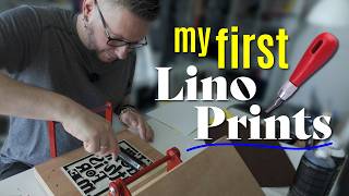 Trying my Woodzilla lino press for the FIRST time…