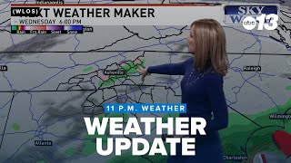 Weather update| 11 p.m.