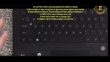 hp caps lock light blinking & no display solutions without open laptop.