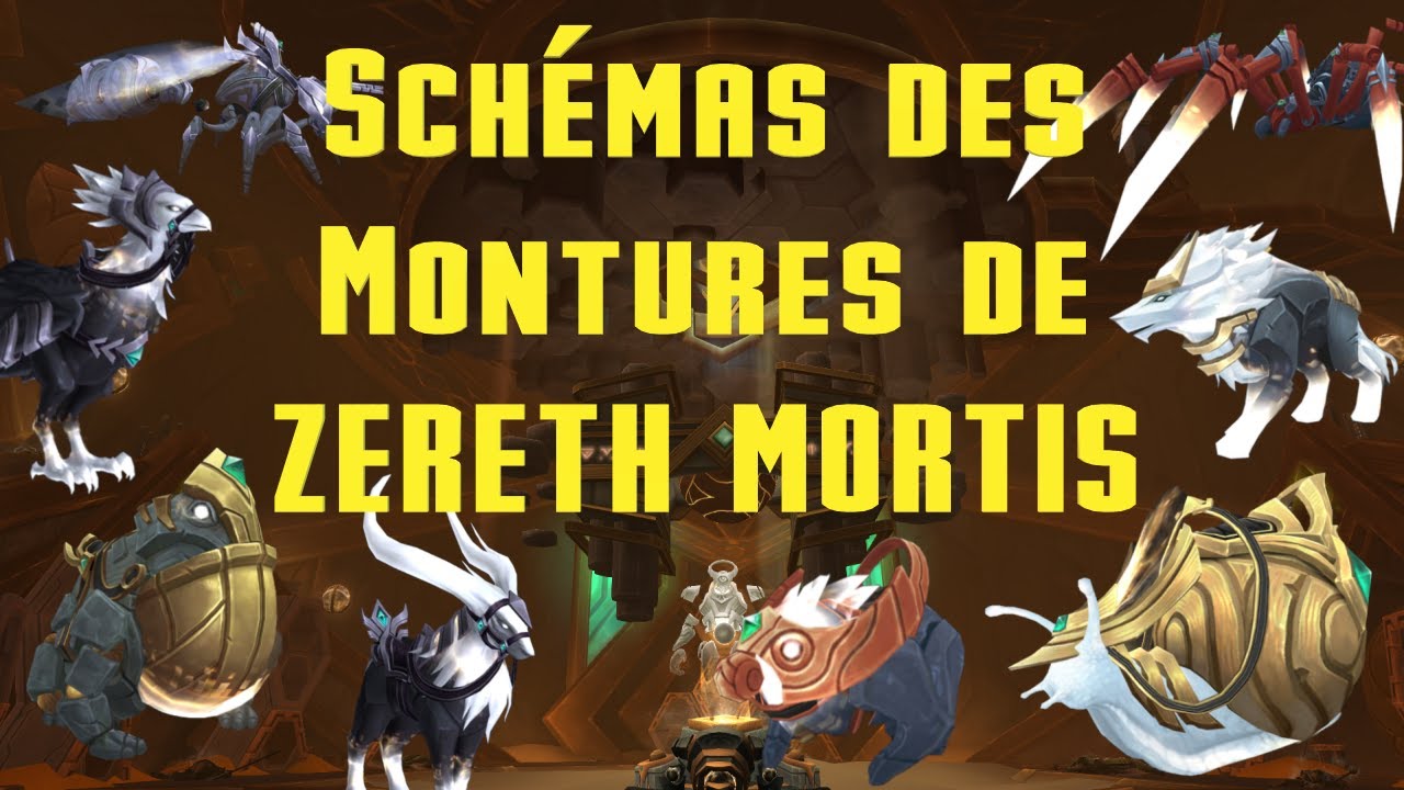 Les schémas des montures de Zereth Mortis