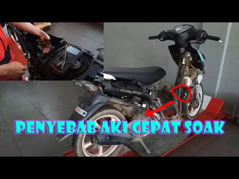 Tutorial Mengganti accu motor Yamaha Mio  J. 