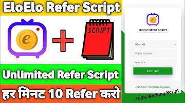 EloElo App Refer Script | Eloelo Coin Adder Script | eloelo script | Refer Script today