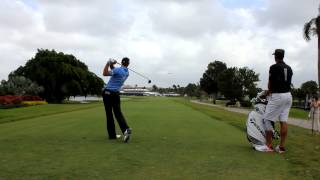 Dustin Johnson tees off - 18th hole WGC Cadillac Championship, Doral