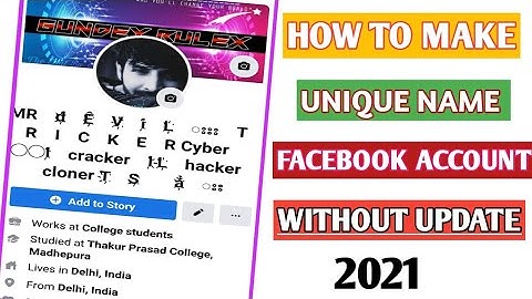 Unique Name fb Id without Update  How to Create Unique Name Facebook account Without Update