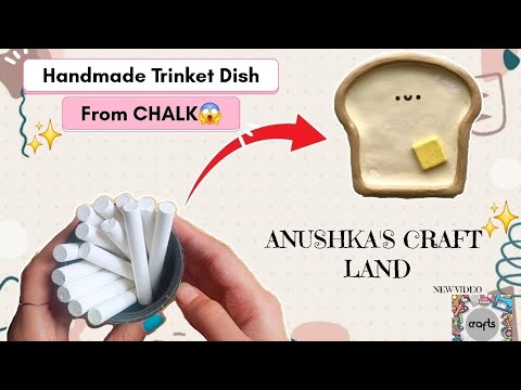 HANDMADE TRINKET DISH FROM CHALK || CHALK TRINKET DISH😱 ️ # ...