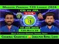 Chambal Ghariyals vs Jabalpur Royal Lions | CG vs JRL | 36th T20 of Madhya Pradesh T20 League 2026