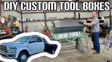 Building custom tool boxes with a metal break Part 1 Ram 5500 Cummins