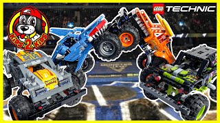 Monster Jam LEGO Technic  FREESTYLE CHALLENGE  El Toro Loco, Megalodon, Grave Digger & MaxD