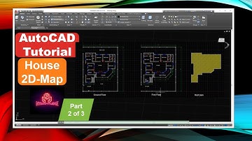 AutoCAD - How to create House Map Tutorial part 2 of 3  (AutoCAD 2018- 2020)