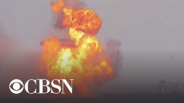 SpaceX rocket successfully lands in test, then explodes