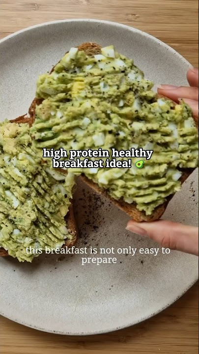 🥑 Avocado & Eggs on Whole Wheat Toast 🍞