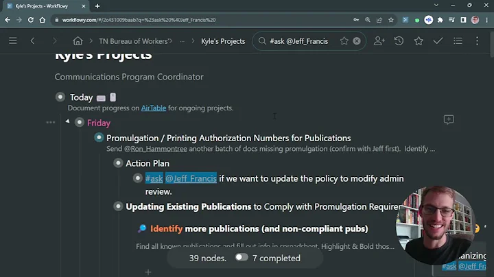 #ask @mention Tip for Workflowy