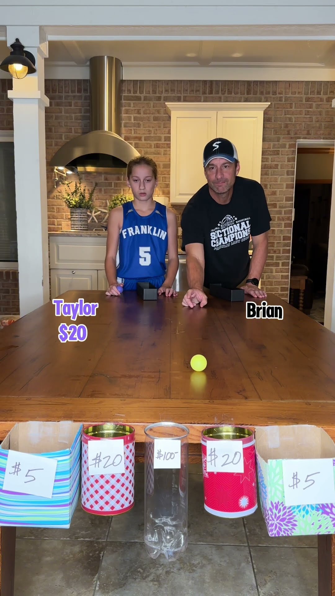 Dad vs. daughter money ball battle! #familyfun #moneyball