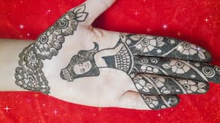 How to draw a girl in gown using mehndi || how to draw simple girl  || Sharda's Angel
