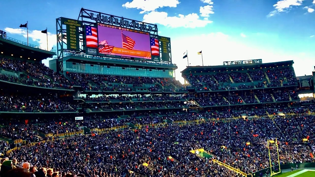 Packers vs LA Rams National Anthem + Flyover America’s Game of the