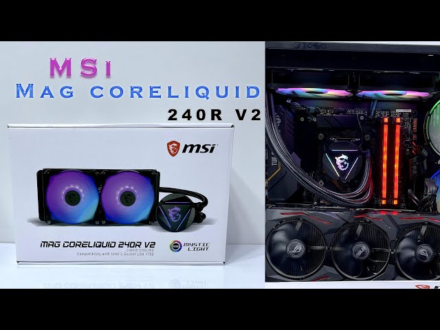 msi MAG CORELIQUID 240R V2 未開封 MSI MAG CORELIQUID 240R V2 Liquid Cooler (Black) CL240RV2 B&H