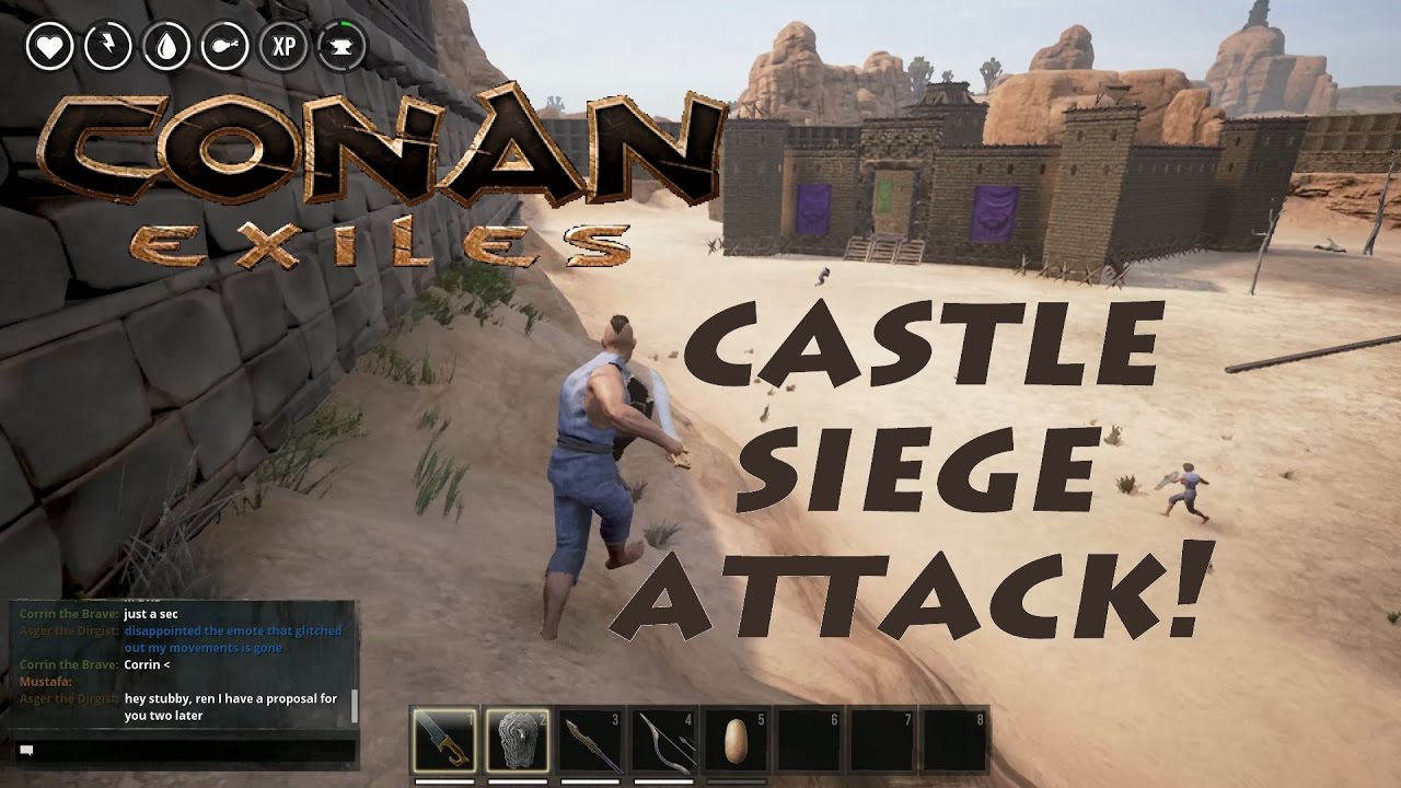 Castle Siege Attacking! - Conan Exiles