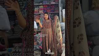 SC5119- CASUAL WEAR COTTON FABRIC PRINT WORKED CHURIDHAR SET