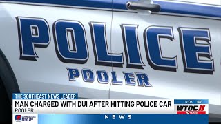 Pooler police car struck by driver under the influence on I-95, according to GSP