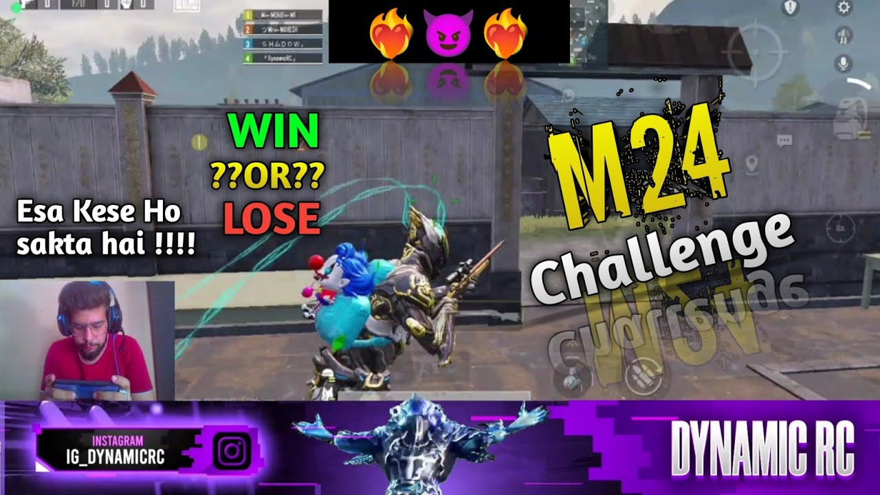 HIGHLIGHTS // m24 challenge 1 vs 4 // pubg 1 vs 4 tdm challenge m24 ...