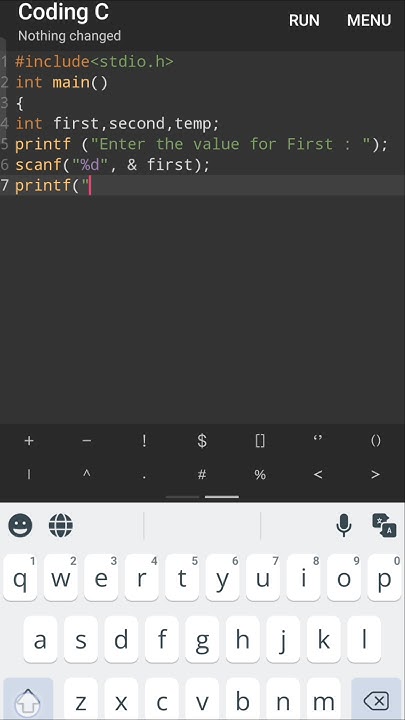 Swapping Of Two Numbers In C Program || C program To Swap Two Numbers # ...