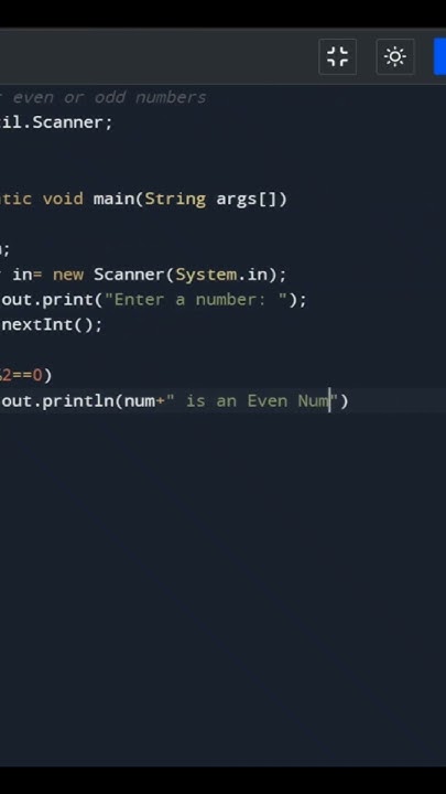 Even Odd Number Program in Java | Program in Java | Coding for ...
