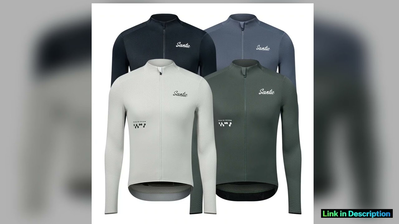 Santic Mens Winter Cycling Jerseys Windproof Keep Warm Bike Jackets Cycling Clothing Reflective WM2