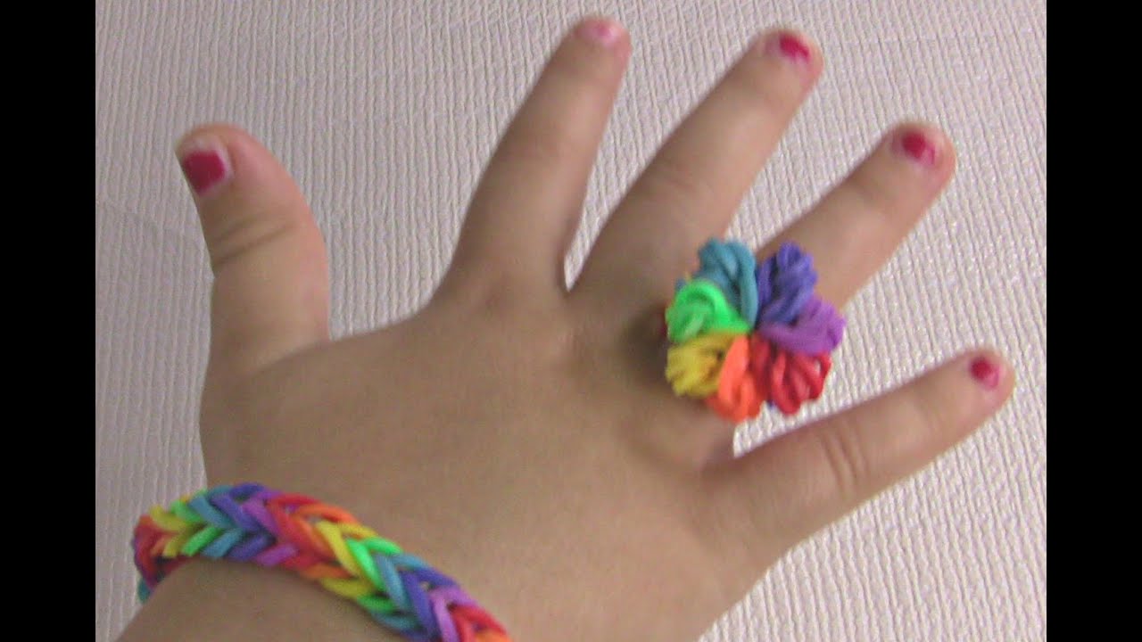 How to make a rainbow loom ring or bracelet without an S or C clip! #r, rainbow loom tutorial