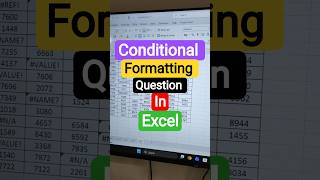 Excel Interview Crack 💡 Conditional Formatting Easy Trick #excel #shorts #exceltips #exceltricks