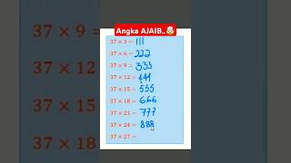 Rahasia angka "37"|#matematikasd #matematikadasar #perkaliancepat #shortvideo #youtube