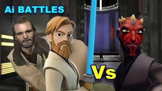 Ai battles - Obi wan and Qui Gon v Darth Maul - Jedi Academy