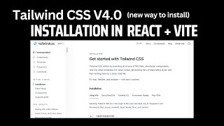 Tailwind CSS v4 Installation for React with Vite | New Way to Install Tailwind CSS v4