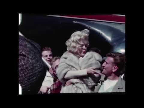 Rare Colour footage Of Marilyn Monroe Some Like It Hot  Promotion Tour 1959 Chicago remastered 4k