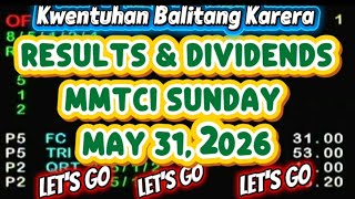 RESULTS and DIVIDENDS, MMTCI SUNDAY MAY 31, 2026 w/ Bossing ARIBA KING Let's go Bayang Karerista 🤠