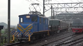 帯なし300の入換！名鉄ﾃﾞｷ303号機+ﾄﾗ73+300系 317+327号車 入換作業in舞木検査場 (ﾎｲｯｽﾙ警笛付き)