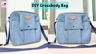 DIY Crossbody Bag Tutorial | Denim Crossbody Bag Sewing Tutorial