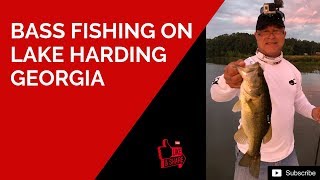 Bass Fishing at Lake Harding Georgia - Late Spring Shad Spawn