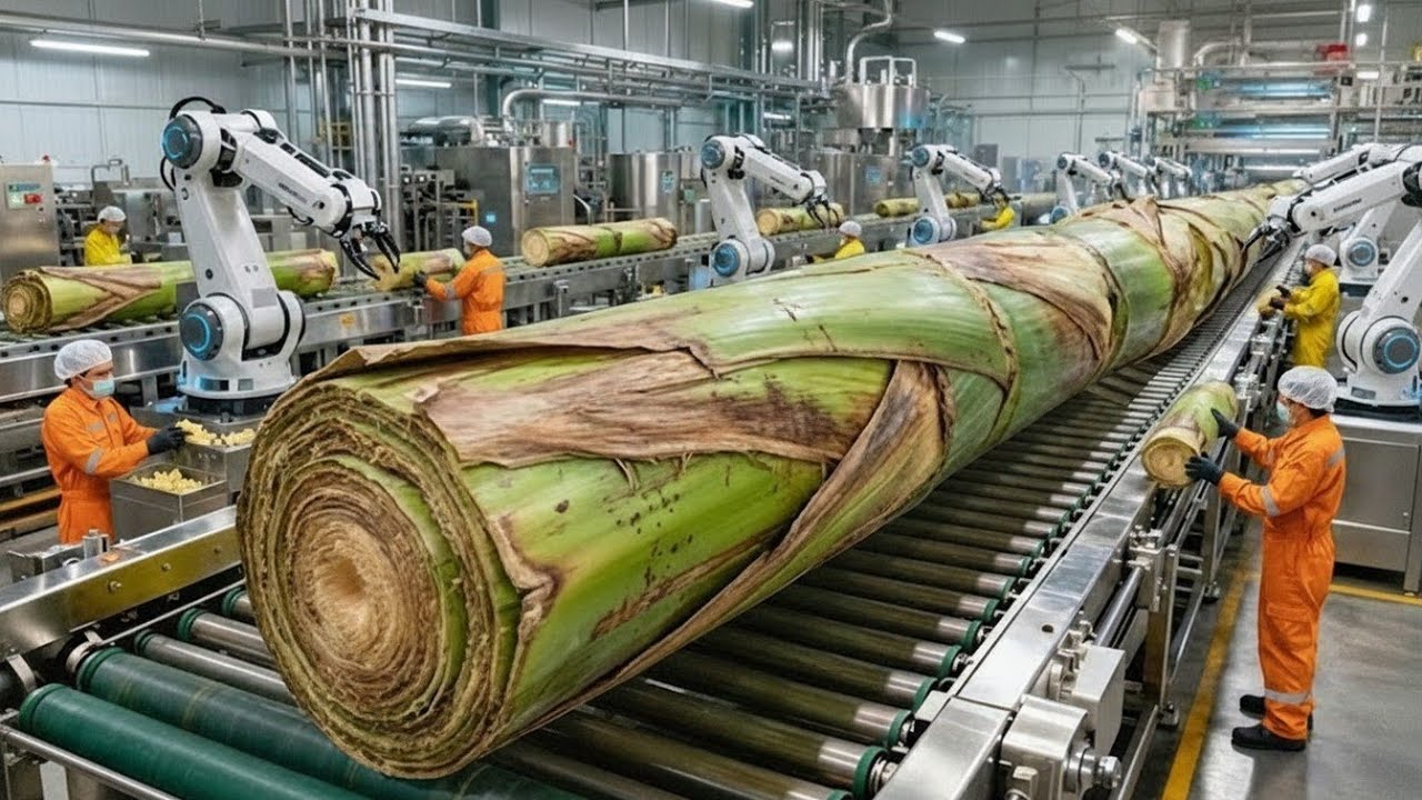 Inside the World’s Largest High-Tech Banana Stem Factory | Full Modern Processing Tour