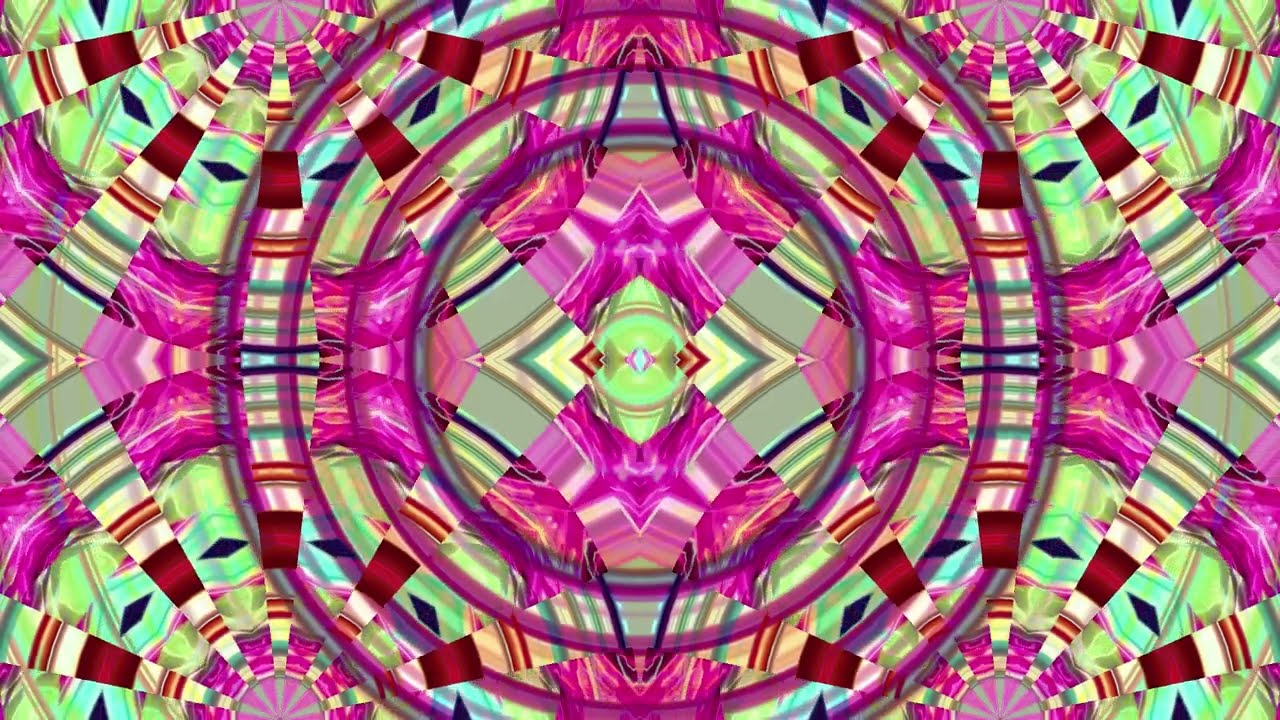 Colorful Kaleidoscope Animation TV Screensaver #90