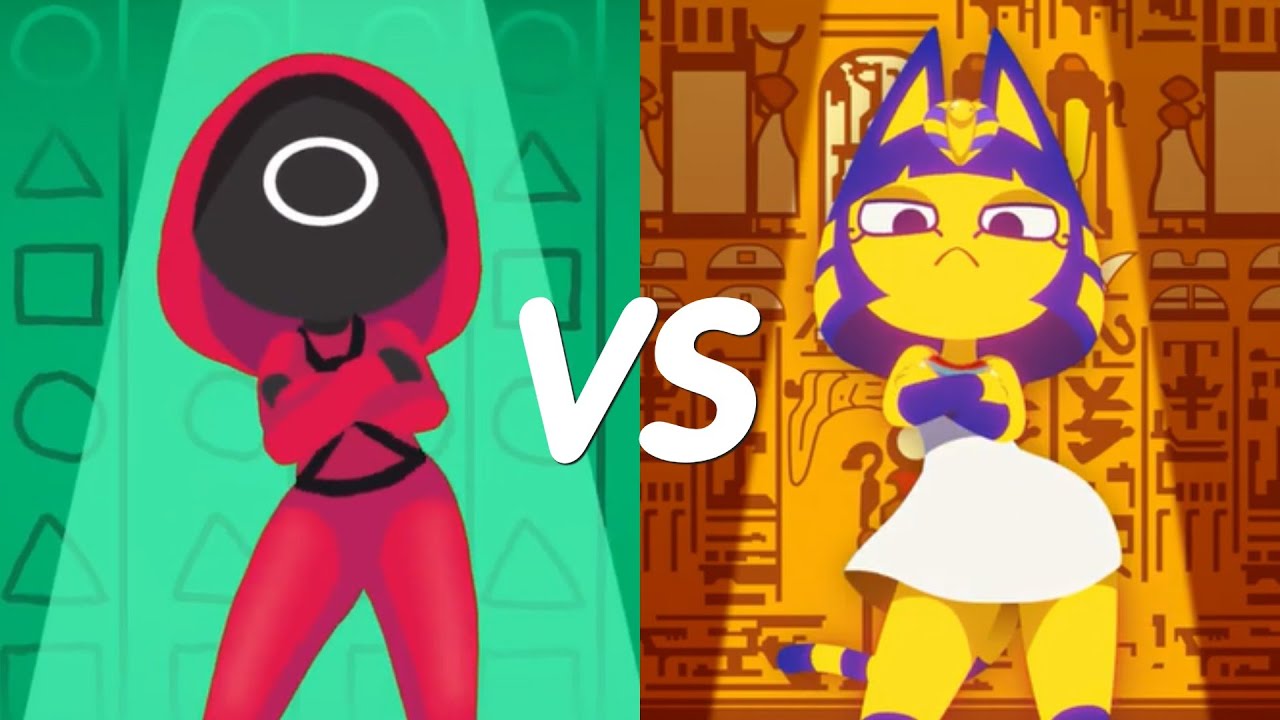 Ankha VS Squid Game Guard dance zone meme animation