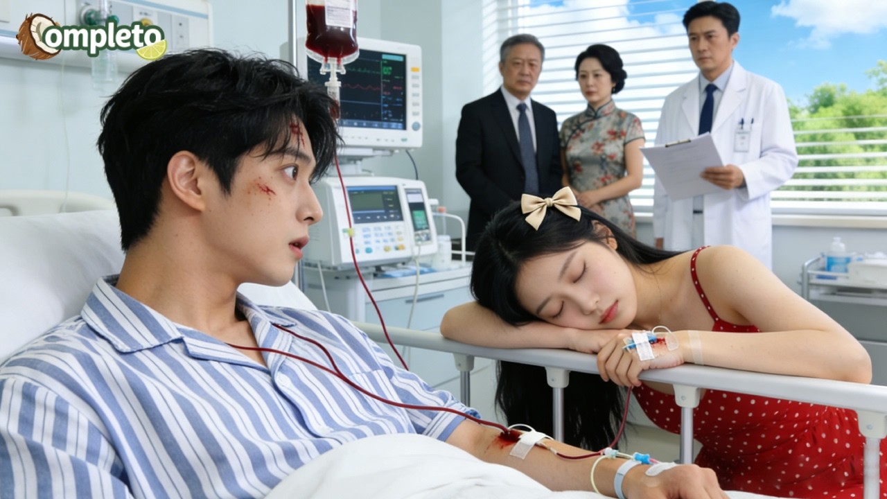 Garota expulsa de casa doa sangue a CEOferido,desmaia de perda—ele se apaixona ao vê-la dormir!Amor!