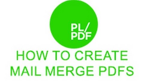 How to create mail merge PDFs with PL/PDF